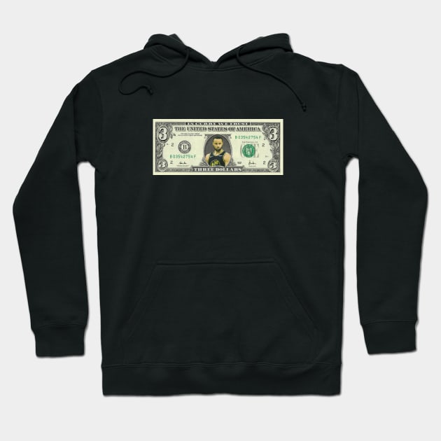 Steph Curry Dollar Hoodie by Cartoons by NICO